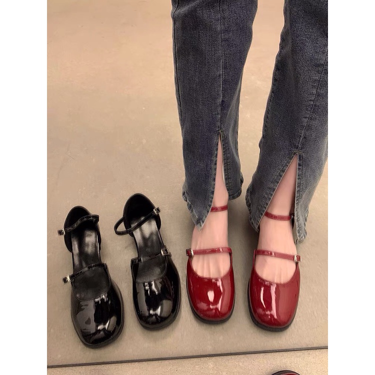 GIÀY LOLITA BAOTOU DA NỮ CAO GÓT VINTAGE KIỂU PHÁP