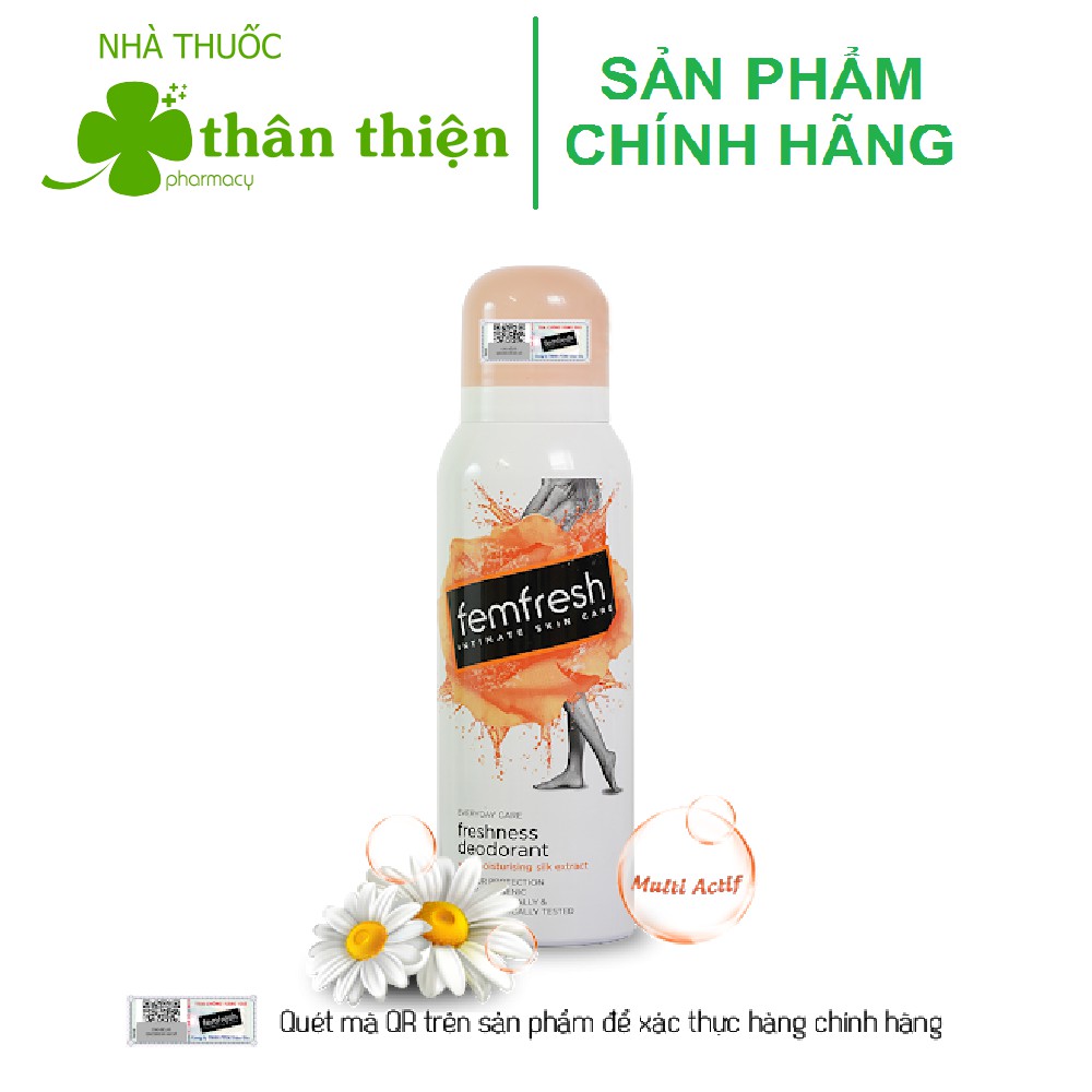 {UK} Xịt thơm vùng kín Femfresh Deodorant Spray giúp thơm mát, kháng khuẩn 125ml