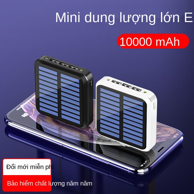 ☂Ngân hàng năng lượng mặt trời Mini 10000mAh chính hãng, điện dành cho sinh viên có dung lớn sạc nhanh, thoại di