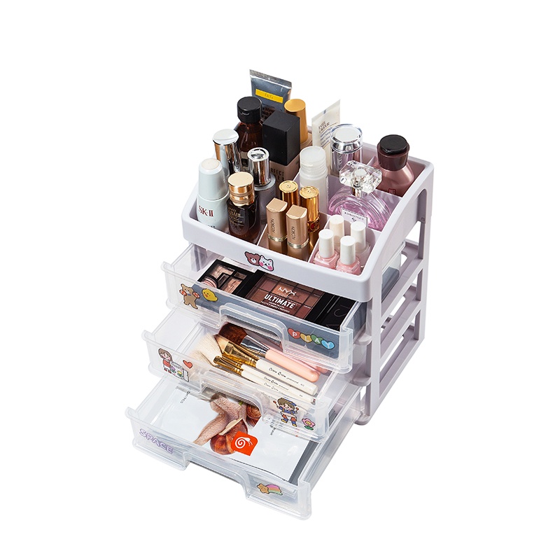 Hộp đựng mỹ phẩm/trang sức JUJIAJIA để bàn nhiều lớp tiện lợi cho gia đình