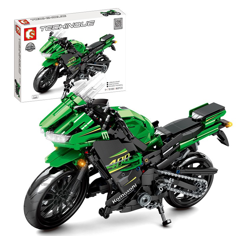 Đồ chơi Lắp ghép Mô hình Xe Mô Tô Địa Hình Mô Tô Ninja 400 ABS Japan Motorcycle Racing
