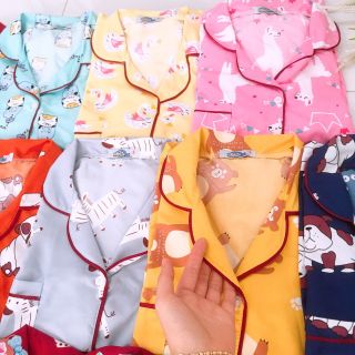 Đồ bộ Pijama tay cộc full viền