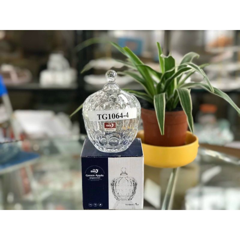 Hủ đựng mứt, hạt dưa thủ tinh.