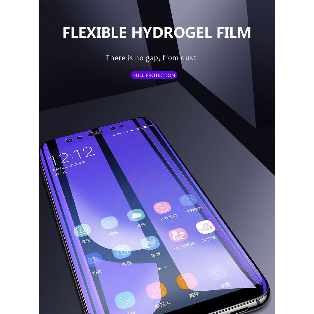 Miếng dán hydrogel màu tím nhạt chống trầy xước cho Samsung S9 S8 Plus Note 8 9 10 Samsung S10 Plus