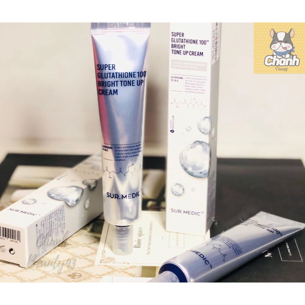 Kem Dưỡng Trắng Da Sur Medic Super Glutathione 100 Bright Tone Up Cream