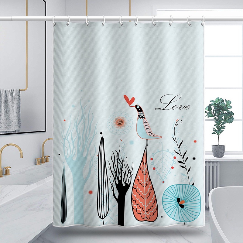 Rèm Phòng Tắm Chống Thấm Nước In Họa Tiết Trừu Tượng Hd