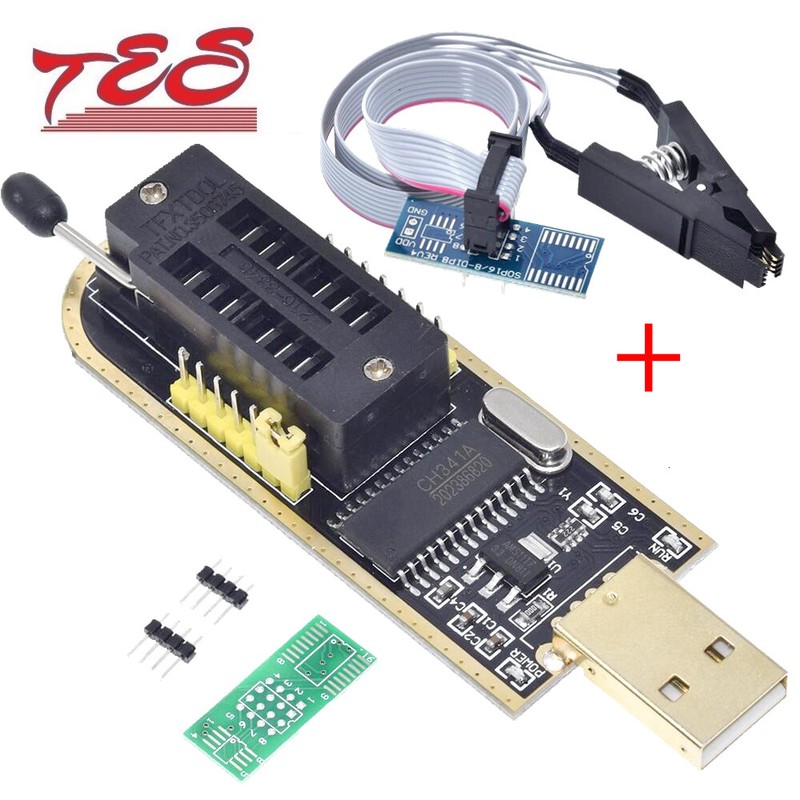 ComBo Nạp CH341A 24 25 Dòng EEPROM flash BIOS USB EEPROM 93CXX  25CXX  24CXX