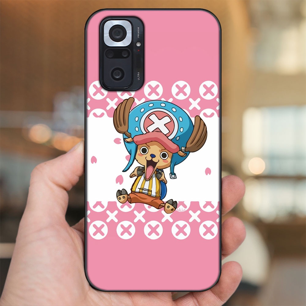 Ốp lưng Xiaomi Redmi Note 10 Pro viền đen in hình Chopper One Piece Đảo Hải Tặc