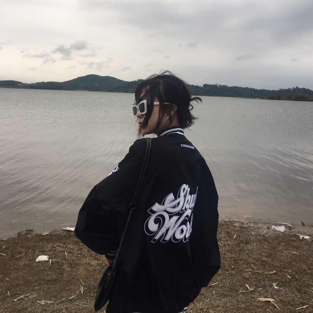 Áo khoác dù Skull World Baseball Jacket