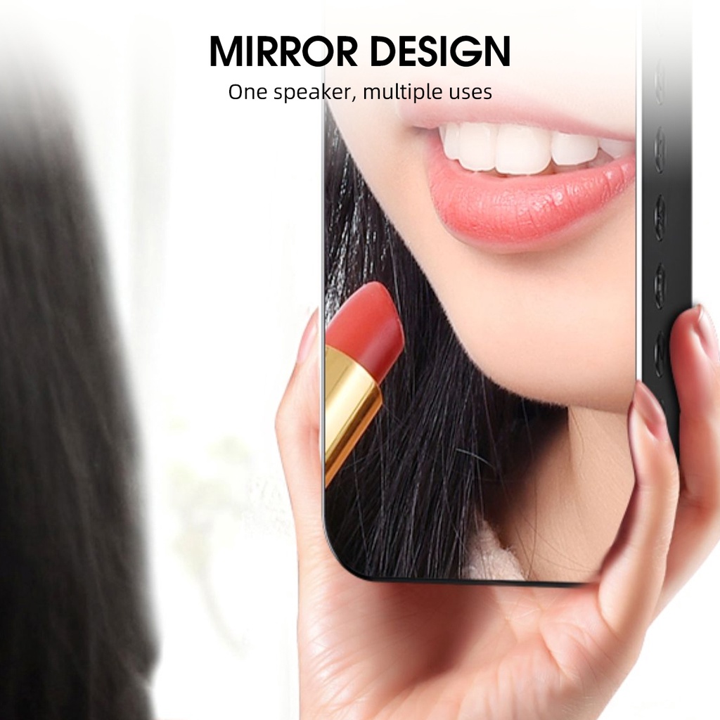 Loa Bluetooth Không Dây Âm Thanh Siêu Trầm Kiêm Đồng Hồ Báo Thức