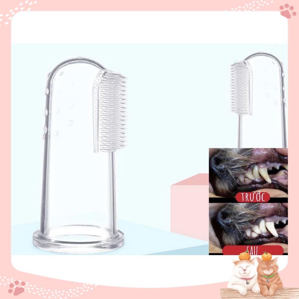 Bàn chải răng nướu silicon cho chó mèo