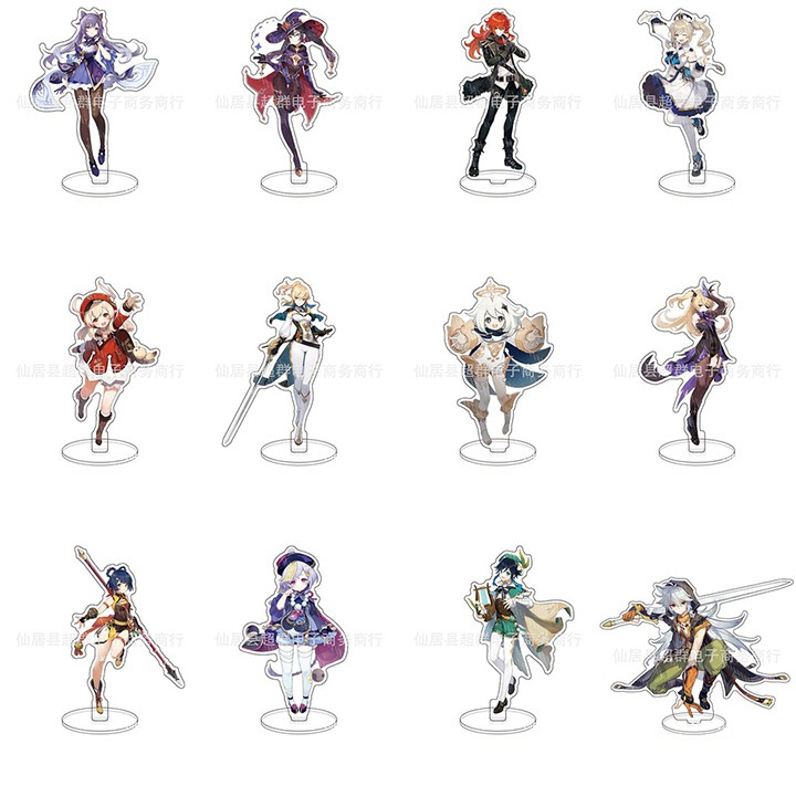 Mô hình nhân vật mica standee GENSHIN IMPACT in hình anime chibi trang trí trưng bày