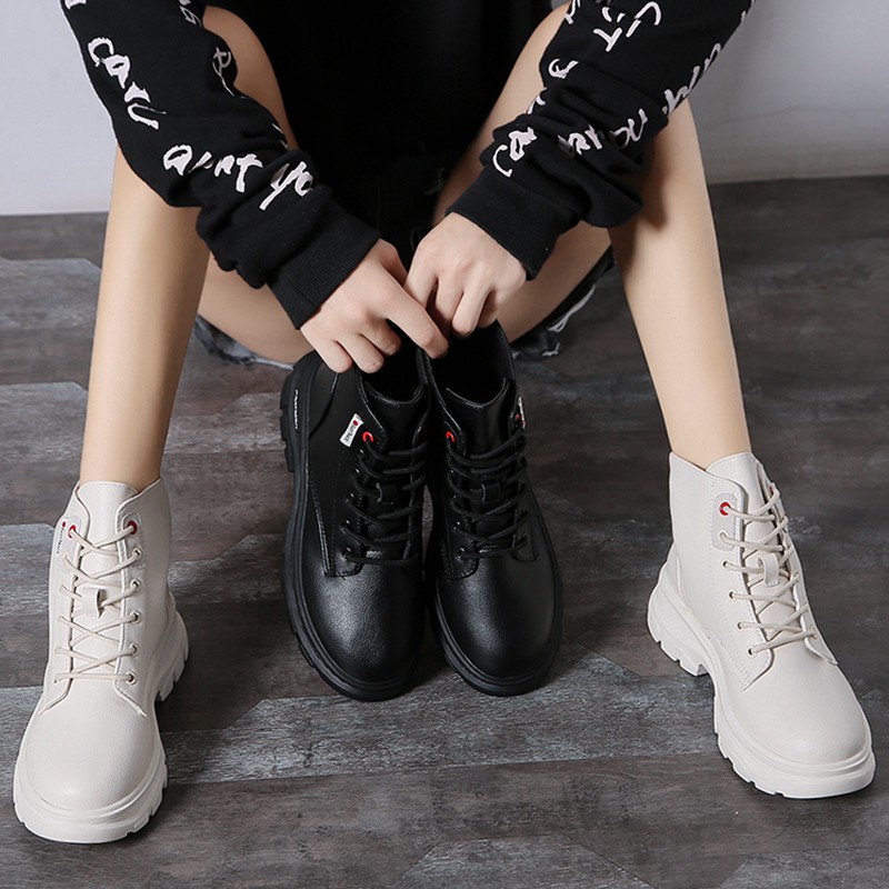 Boot Nữ Da Cao Cổ Cột Dây Phong Cách Thời Trang Hàn Quốc MBS352 - Seun shoes | BigBuy360 - bigbuy360.vn