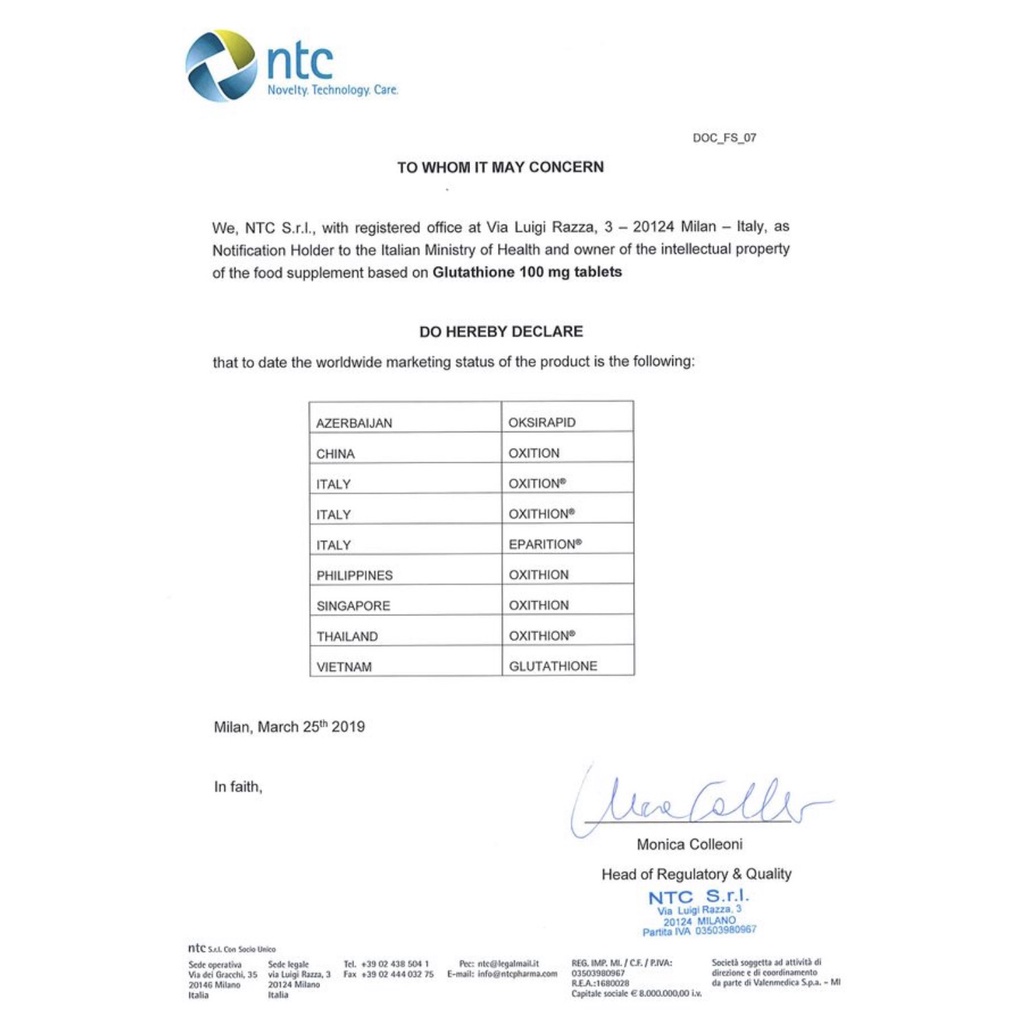 Viên Ngậm Trắng Da, giảm nám, phục hồi da Glutathione – HANAH SKIN