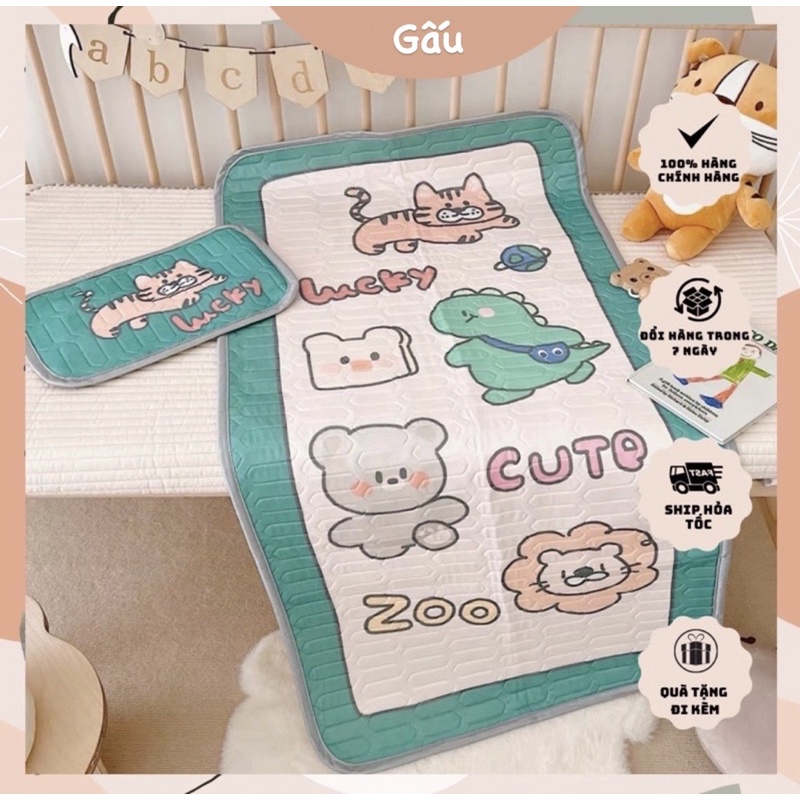 Chiếu Điều Hoà Cho Bé IGUN BEDDING (Size 60cm-120cm) Hàng 2d - Tặng Kèm Gối đầu