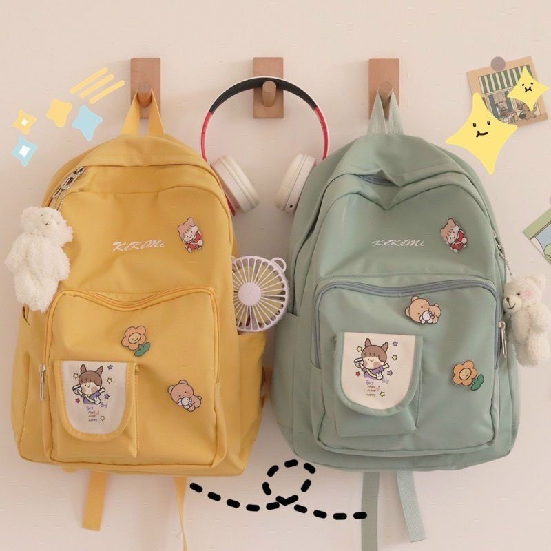 Cặp học sinh cấp 2 cấp 3 đi học đi chơi đựng vừa khổ A4 - KeKeMi | BigBuy360 - bigbuy360.vn