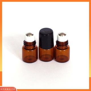 【Oneworld】Set 10 chai thủy tinh có bi lăn đựng tinh dầu/mỹ phẩm dạng lỏng 1ml tiện dụng