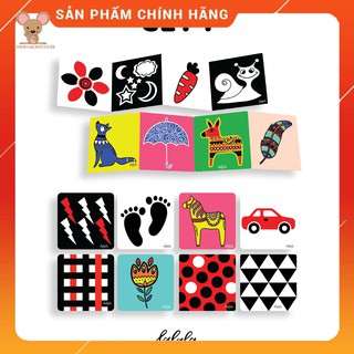 Bộ thẻ kích thích thị giác cho trẻ sơ sinh phát triển toàn diện - Lalala baby (đứng ZIG ZAC và FLASHCARDS) Montessori
