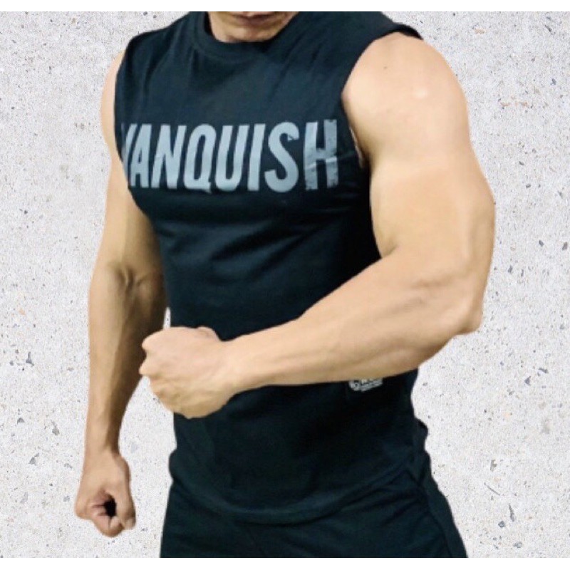 💥[siêu sale]Áo tank top gym nam, áo ba lỗ gym nam VANQUISH phom body cực chất,chất vải cotton 100% ,co giãn 4 chiều.💥