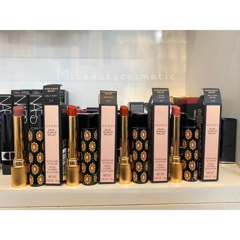 Son Gucci Rouge De Beaute Brillant Glow & Care Shine - Màu 214, 515, 307, 216