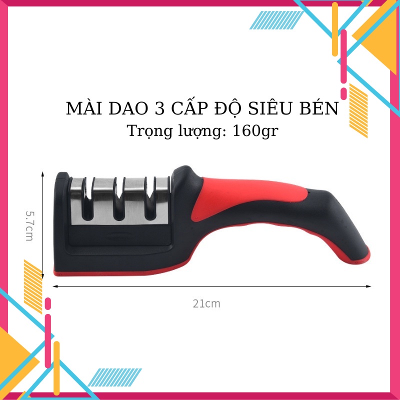Dụng cụ mài dao kéo 3 cấp độ mài dao nhanh sắc bén cầm tay Adela.HN