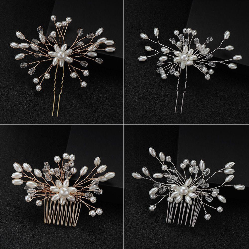 Phụ Kiện Tóc Thời Trang Cho Đám Cưới Kẹp Tóc Hình Hoa Xinh Xắn Cho Nữ