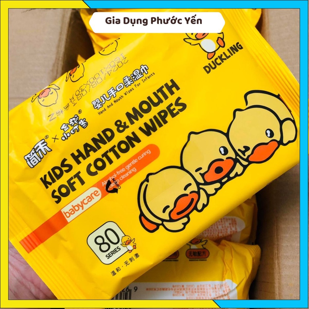 Thùng 10 gói giấy ướt vịt vàng nội địa Trung