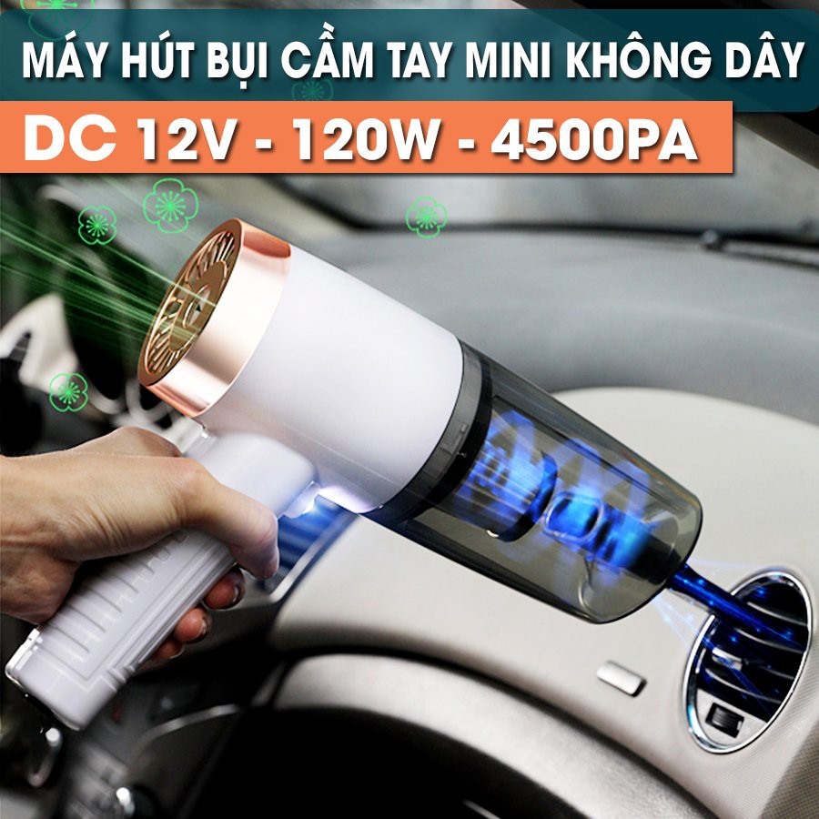 phụ xe Máy hút bụi xe hơi ô tô mini cầm tay ướt và khô nhỏ gọn KOSKO trong oto cắm điện tẩu k không dây gia đình sạc pi