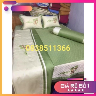 [ RẺ MÀ CHẤT] Bộ  Chăn ga  gối  satiin mùa  cưới