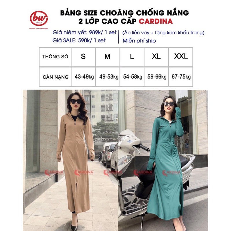 BÁN SỈ BỘ CHỐNG NẮNG 2 LỚP CDN CHO NỮ | BigBuy360 - bigbuy360.vn