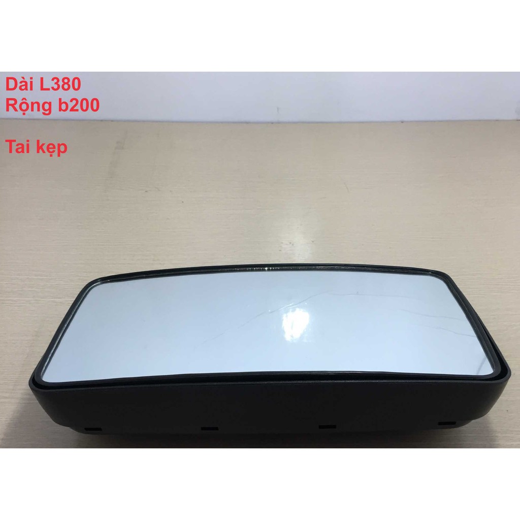 Bộ gương chiếu hậu - SL - H. giấy - Xe Howo 15T 739 và 749 (bát lệch) bắt dọc, hình chữ nhật, L380*b200 và L210*b160