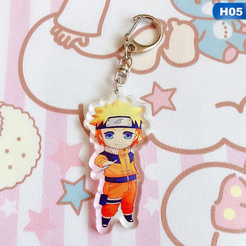 Móc khóa kim loại và acrylic hình nhân vật Sakura Kakashi Itachi trong anime Naruto