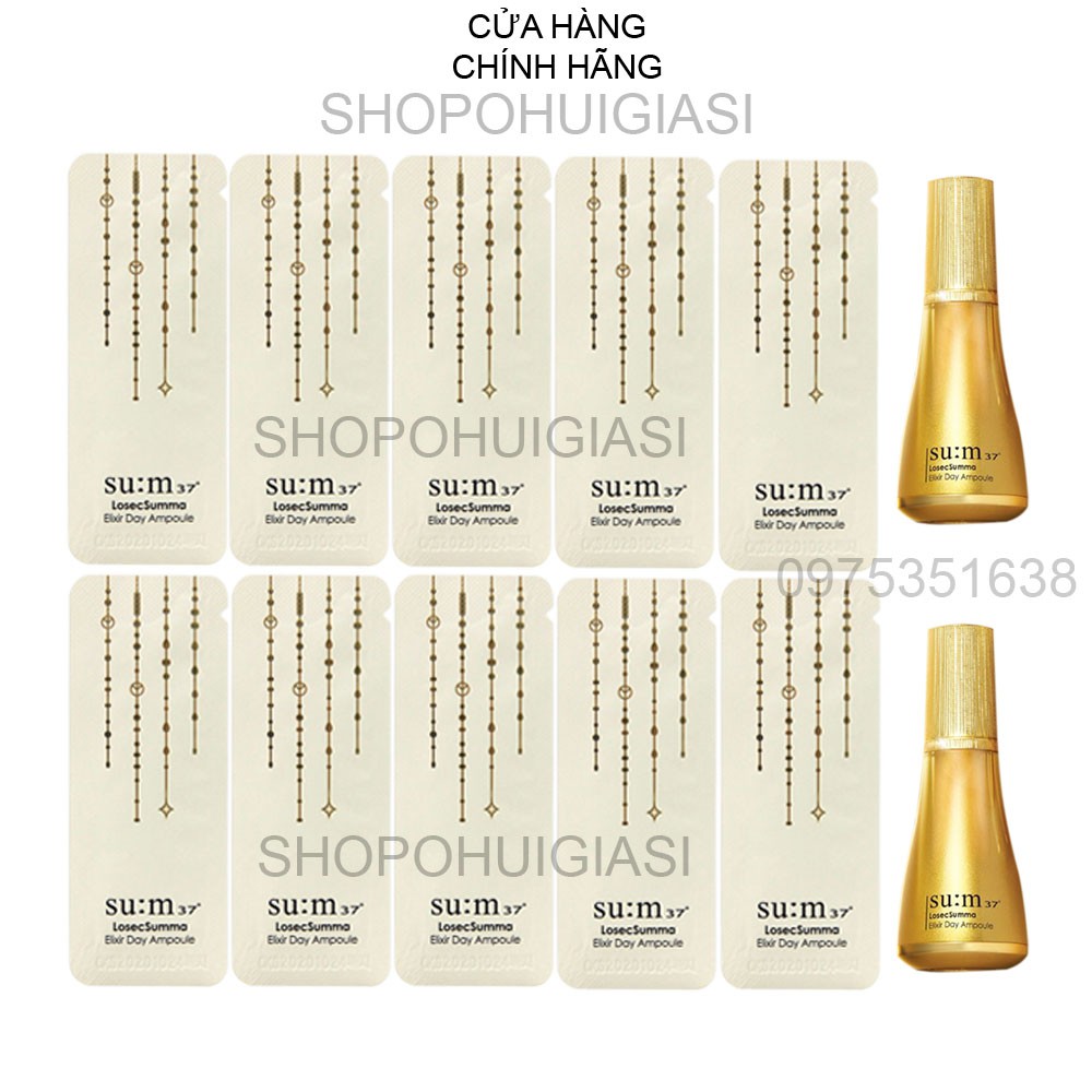 Gói tinh chất vàng ngày Sum37 siêu tái sinh da ban ngày Su:m 37° Losec Summa Elixir Ampoule 1ml