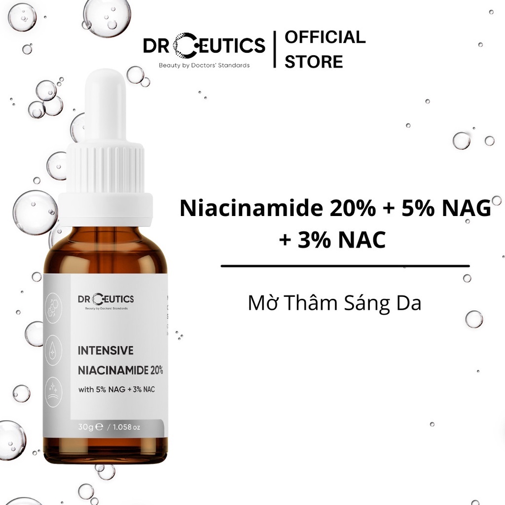 DRCEUTICS Tinh chất Niacinamide DrCeutics Intensive Niacinamide 20% Mờ Thâm Sáng Da (30g)
