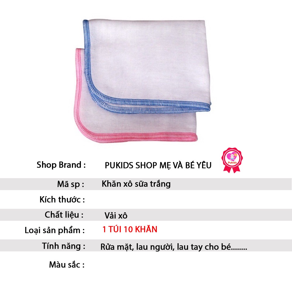 Khăn Xô Sữa Trắng Cho Bé, Hàng Xuất Nhật, 2 Lớp - 4 Lớp _ PK5