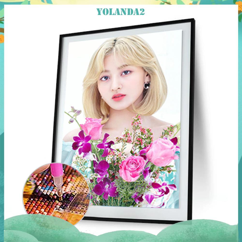 Bộ tranh đính đá 5D hình nhóm nhạc TWICE DIY