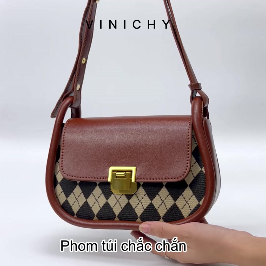 Túi xách nữ đeo chéo, đeo vai đi chơi, đi học VINICHY, da đẹp, thời trang cao cấp size 22cm HA236 | BigBuy360 - bigbuy360.vn