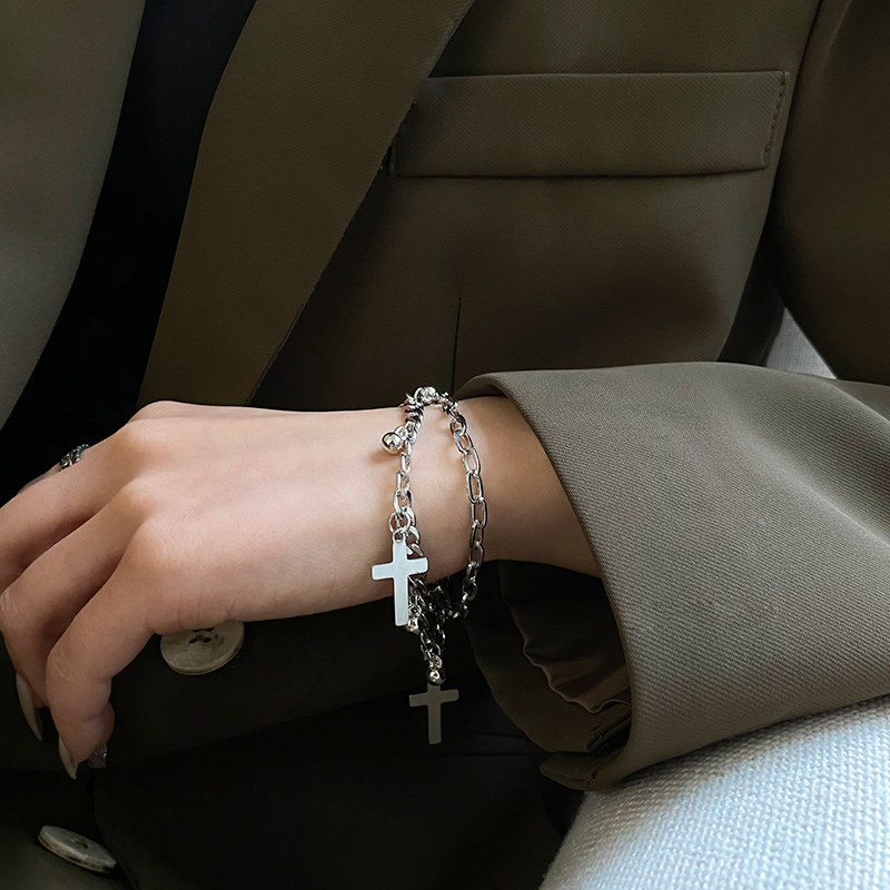 Vòng Tay Hai Lớp Mặt Thánh Giá Và Trái Tim | BigBuy360 - bigbuy360.vn