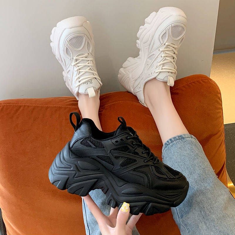 Dép nữ Giày Da Mềm Đế Dày Tăng Chiều Cao Thời Trang Mùa Thu Mới