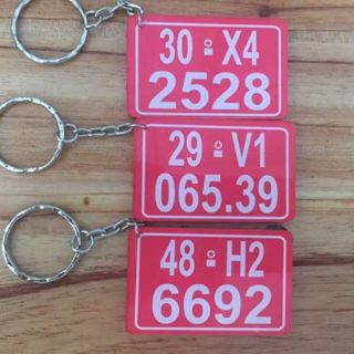 Móc khóa mica in biển số xe