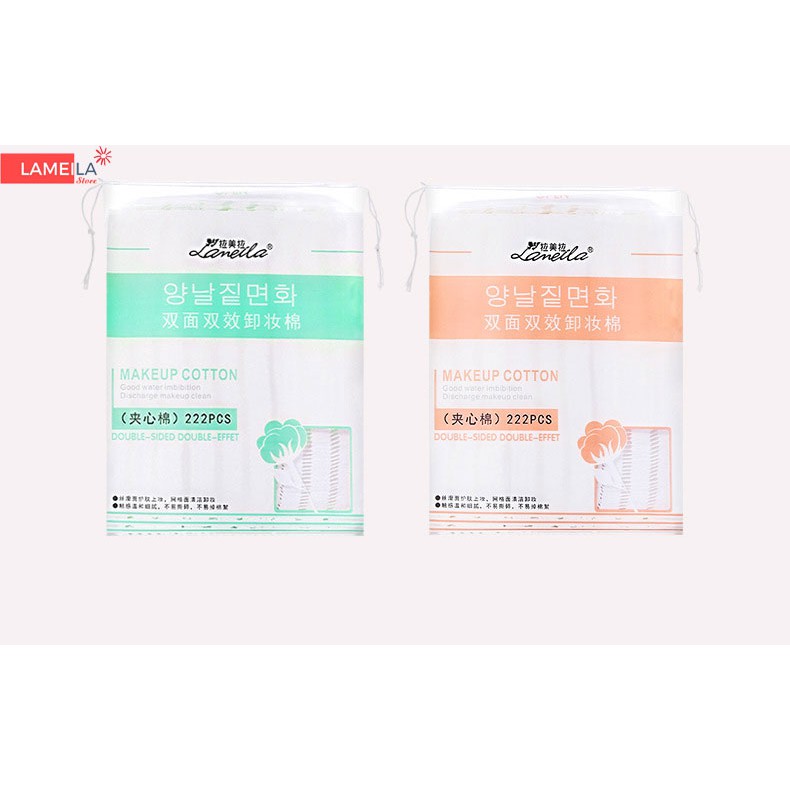 [CHÍNH HÃNG] Bông Tẩy Trang LAMEILA 222 Miếng Sợi Cotton Thiên Nhiên | BigBuy360 - bigbuy360.vn