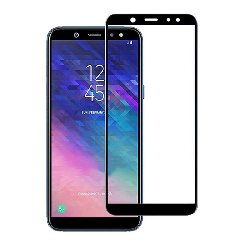 Cường lực Samsung A6 , A6 plus , A8 , A8 plus , A8star full màn hình độ cứng 9H - Tặng giấy lau màn hình