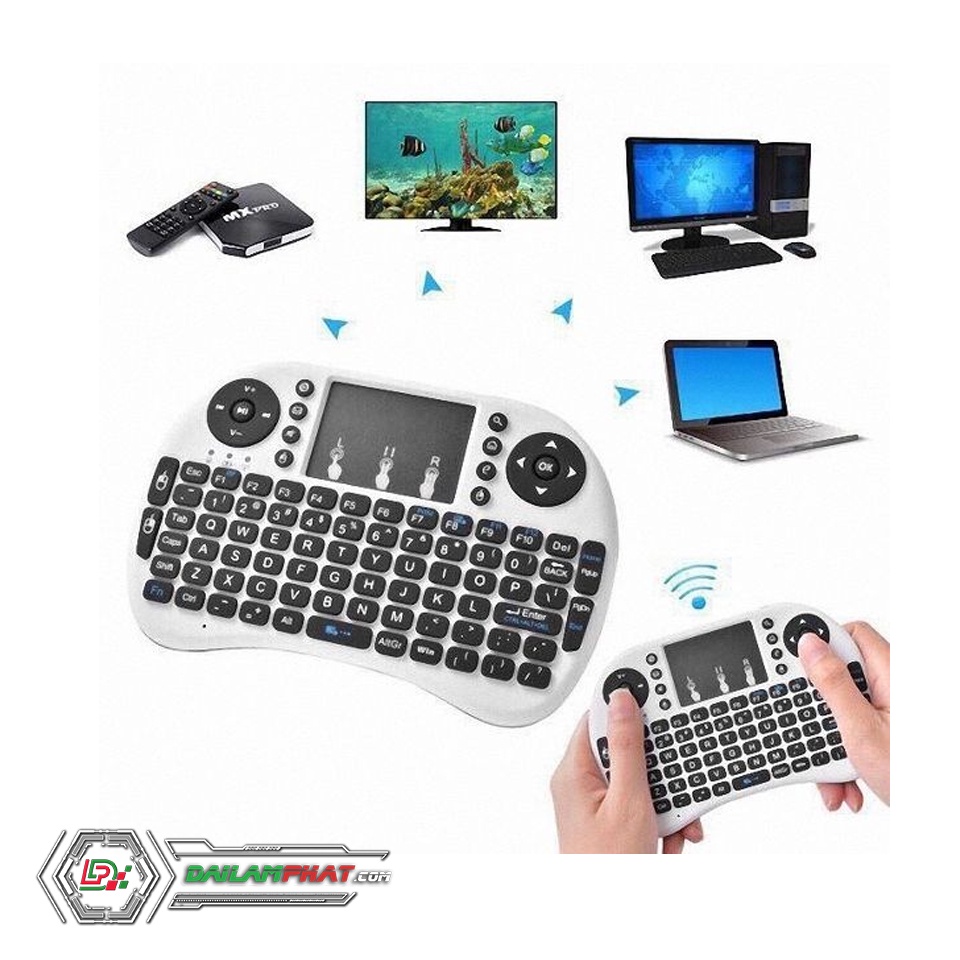 Bàn phím kiêm chuột không dây UKB 500-RF Mini Keyboard , Tiện Dụng, Dễ Xài, Mới 100%