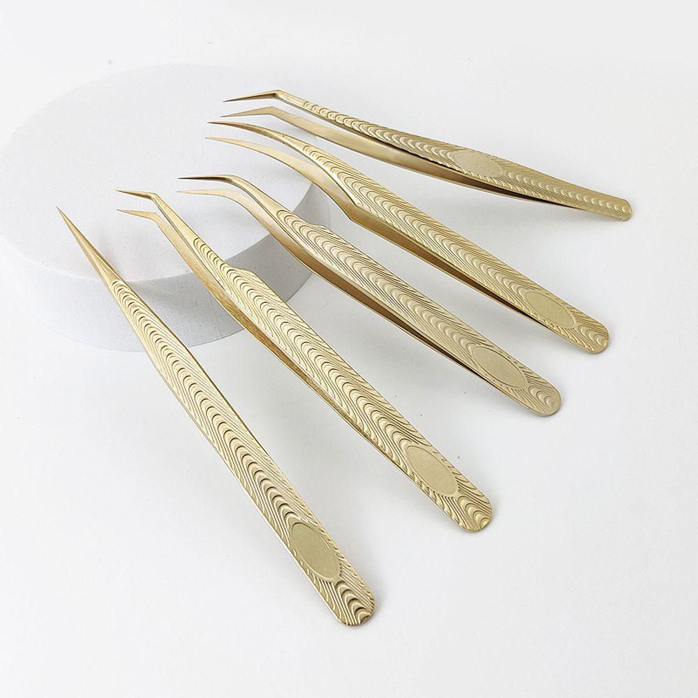 Nhíp Gắn Lông Mi Giả Cong Bằng Thép Không Gỉ Chất Lượng Cao