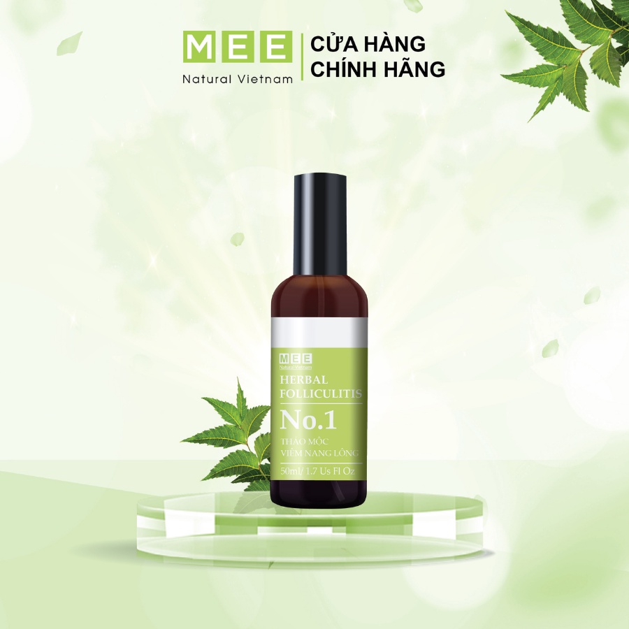 Xịt mụn lưng, mụn body thảo mộc lá Neem MEE NATURAL Herbal Folliculitis 50ml