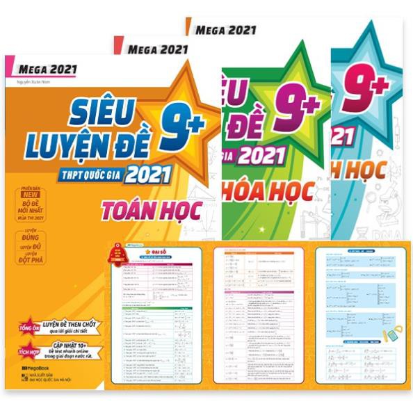 Sách Combo khối B Mega 2021 – Siêu luyện đề 9+ THPT Quốc gia TOÁN HÓA SINH