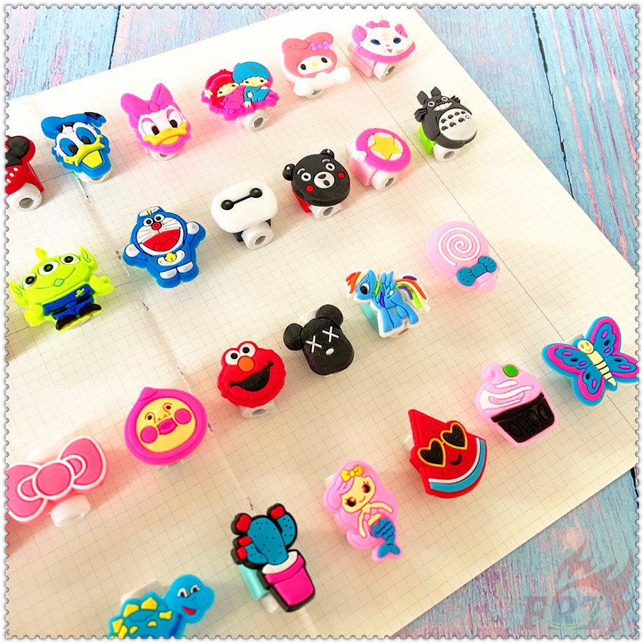 Phụ kiện bọc bảo vệ đầu dây cáp sạc dữ liệu thiết kế nhân vật hoạt hình Mickey/ Minnie/ Totoro/ Melody/ Nhiều mẫu khác