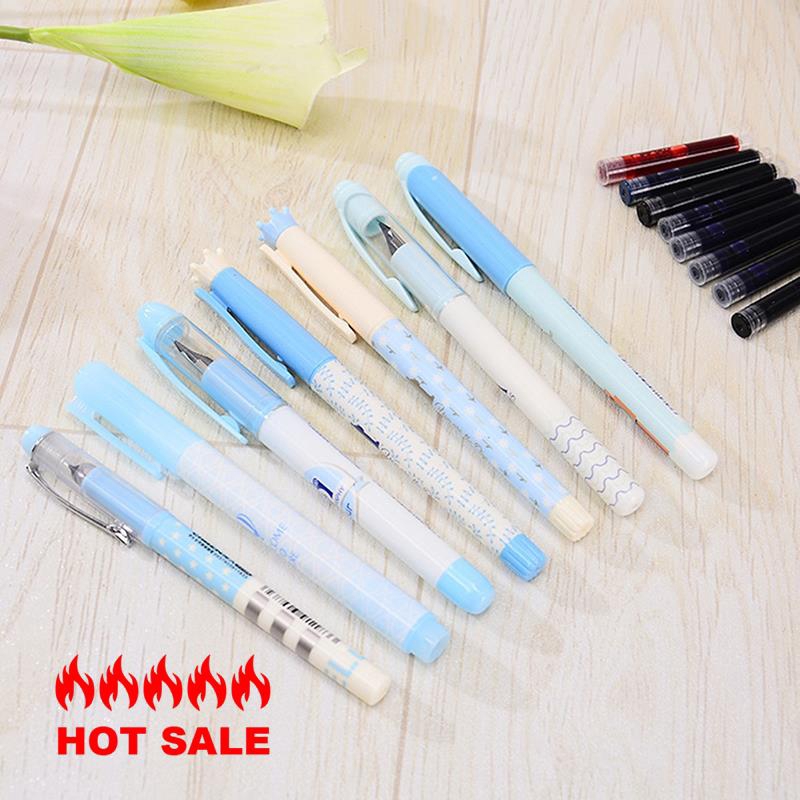 Stationery 15 Pcs/Set Fountain Pen Set Exquisite Erasable Exchange Ink Student Pen School Supplies Calligraphy