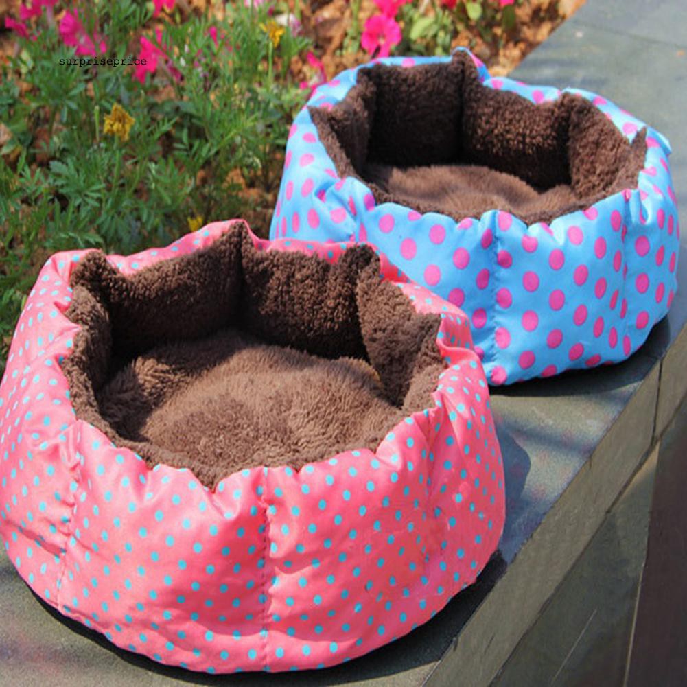 Đệm lót mềm họa tiết chấm bi cho thú cưng