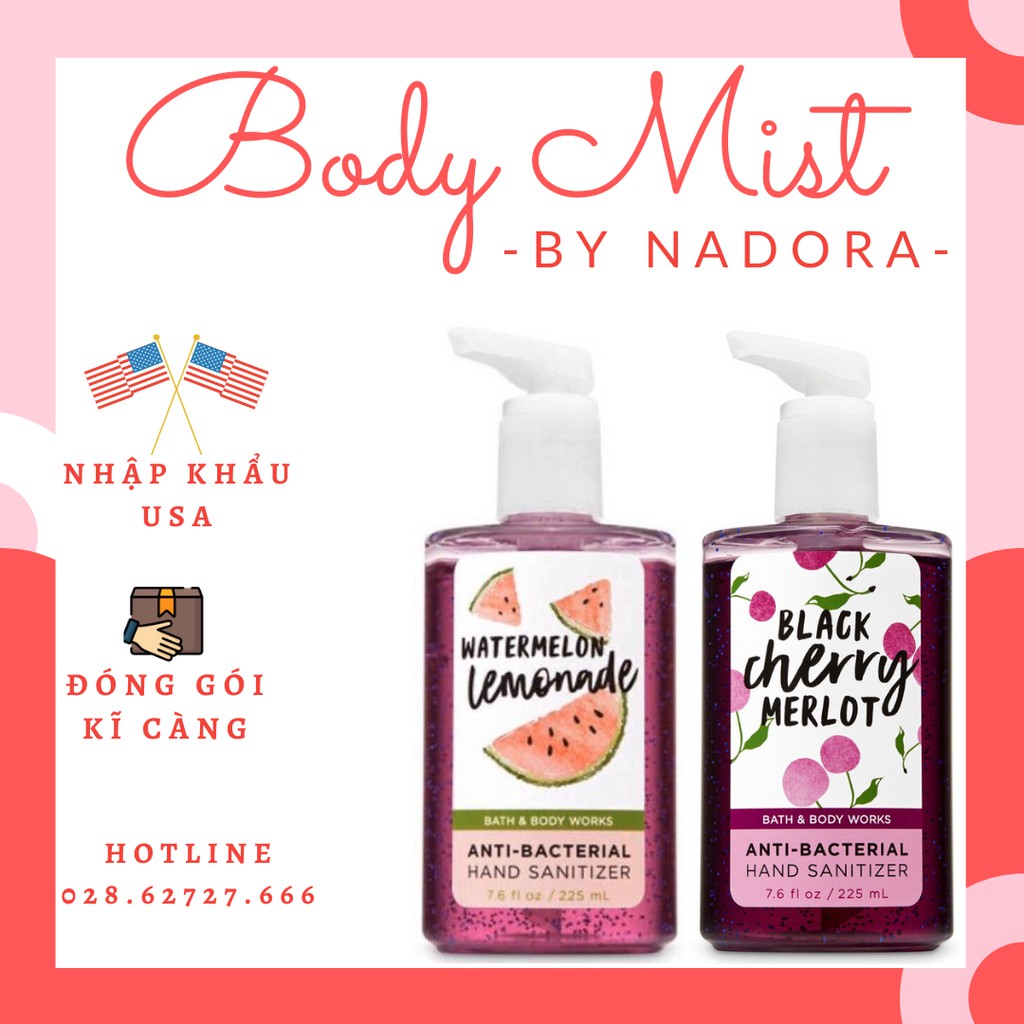 [Tặng Kèm Vỏ Chai 30ml - Đủ Mùi] Gel Rửa Tay Khô Bath And Body Works (225ml)